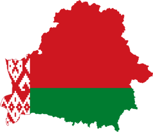 belarus map and flag
