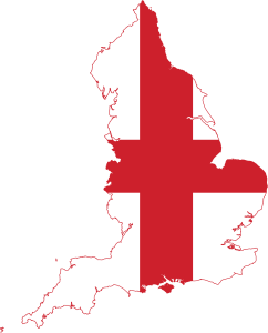 England map and flag