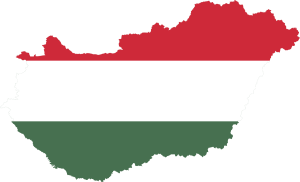 Hungary map and flag