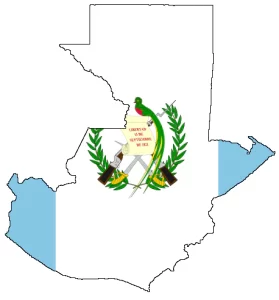 Guatemala map and flag