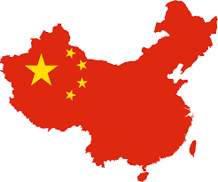 China map and flag