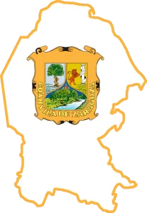 Coahuila State, Mexico map and flag