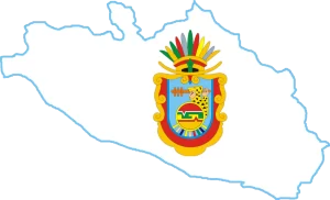 Guerrero State, Mexico map and flag