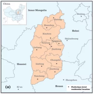 Shanxi Province, China map