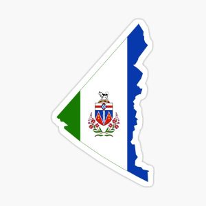 Yukon, Canada map and flag